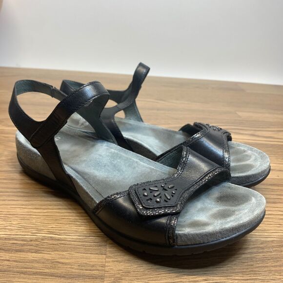 Dansko Shoes - Dansko Blythe Sandals 10.5 - 11 EU 41‎ Black Leather Comfort Beaded Flats